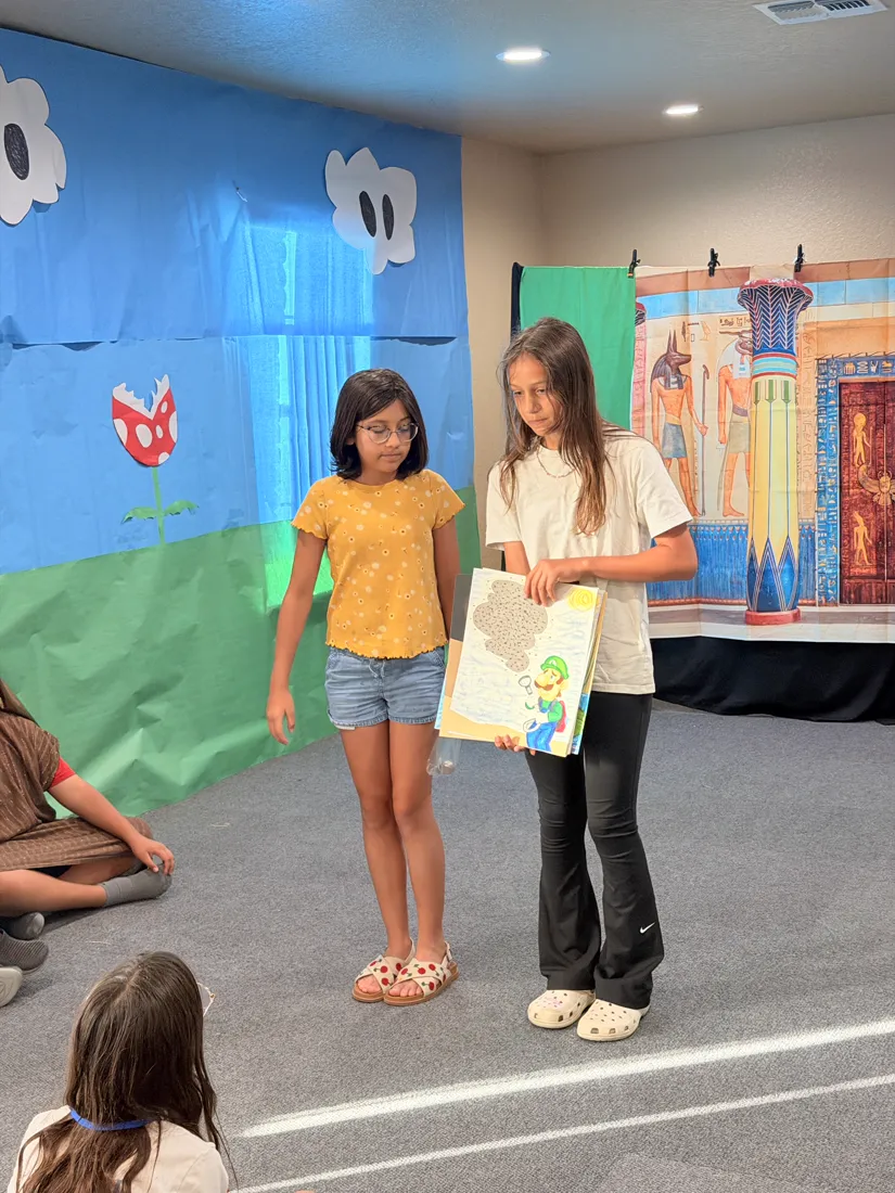 Children learning a Bible lesson at Stockdale Church of Christ Vacation Bible School