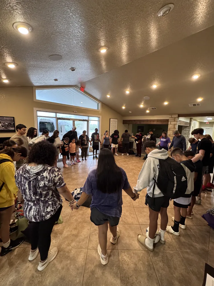 The Stockdale Church of Christ family joined together in prayer