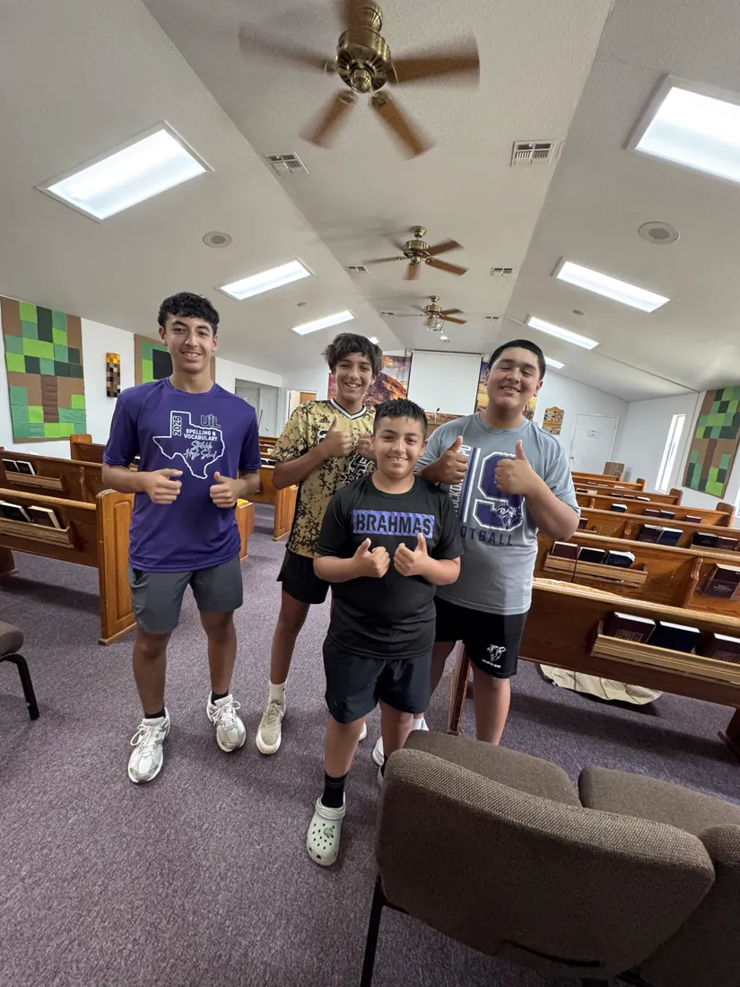 Teen boys of Stockdale Church of Christ